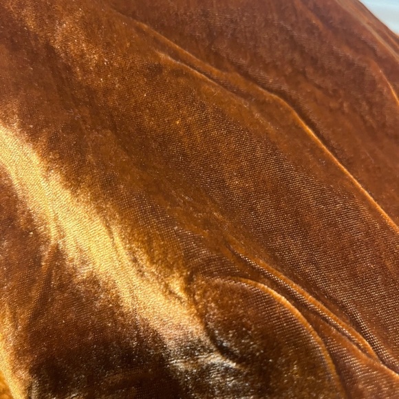 Velvet Velour MIDI Slip Dress Slit Burnt Orange NEW NWT Medium 7 For All Mankind - Picture 10 of 10